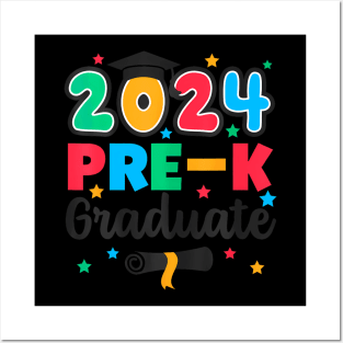 Class 2024 Pre-K Graduate Preschool Graduation Kids Summer Posters and Art